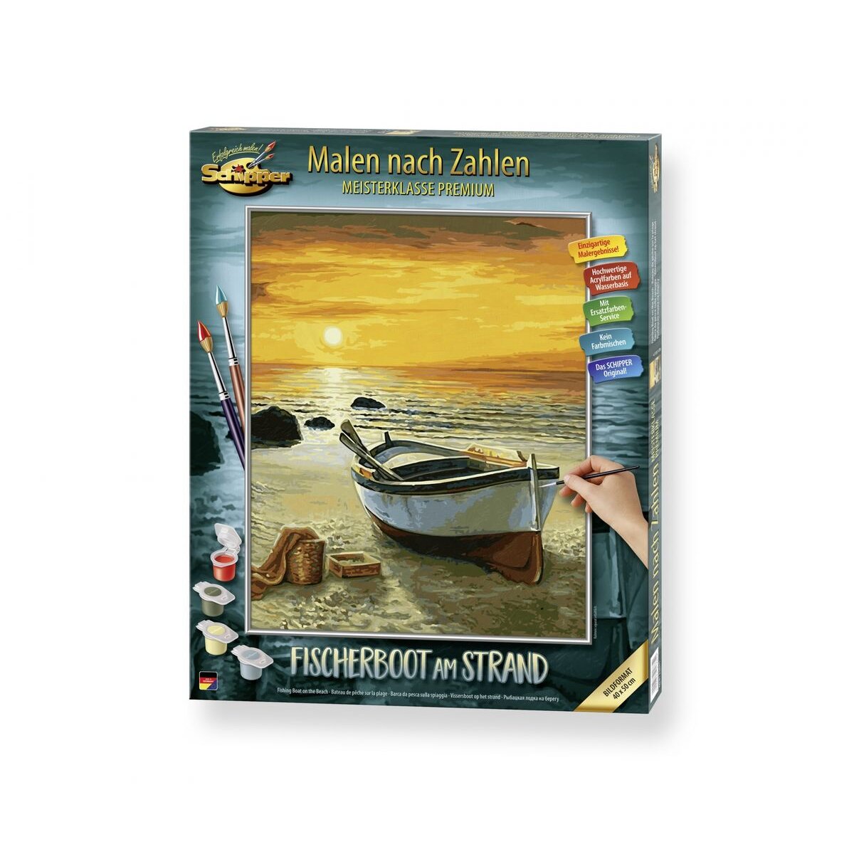 Schipper Malen nach Zahlen - Fischerboot am Strand