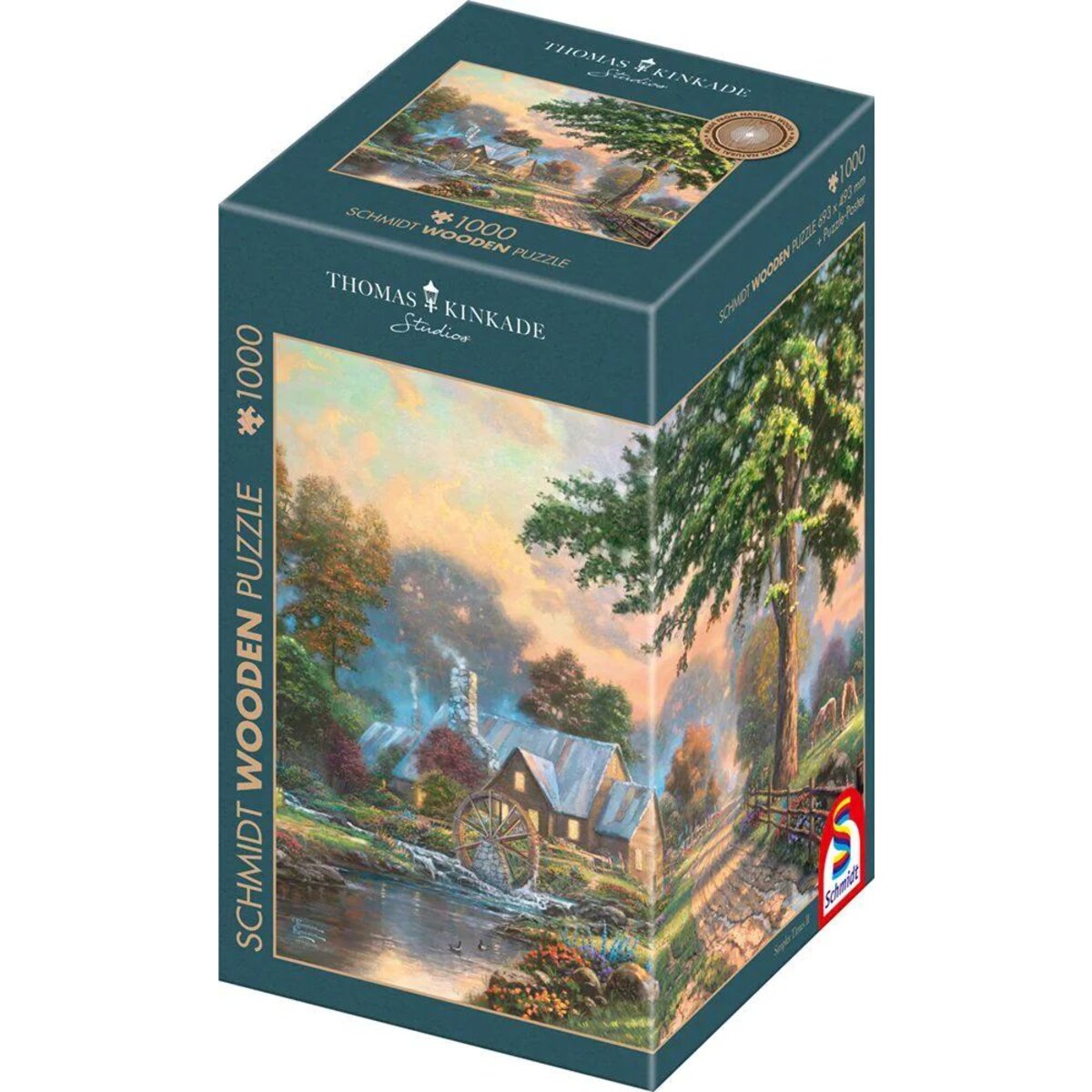 Schmidt Spiele Holzpuzzle - Thomas Kinkade Studios: Am alten Mühlenbach, 1000 Teile