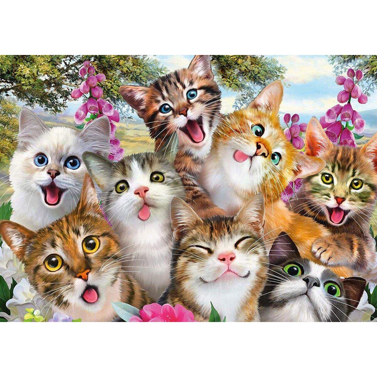 Schmidt Spiele Puzzle - Katzen-Selfie, 500 Teile