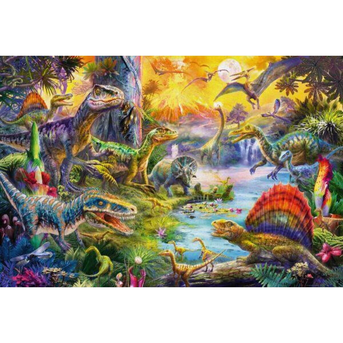 Schmidt Spiele KinderPuzzle - Dinosaurier, mit Add-on Dinosaurier-Figuren-Set, 60 Teile