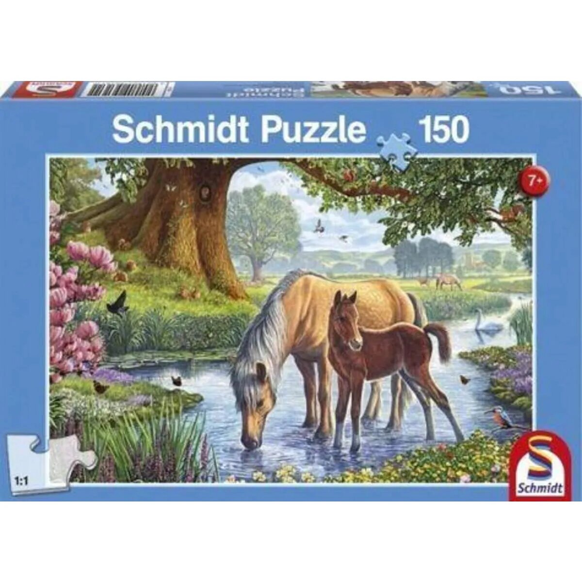 Schmidt Spiele KinderPuzzle - Pferde am Bach, 150 Teile