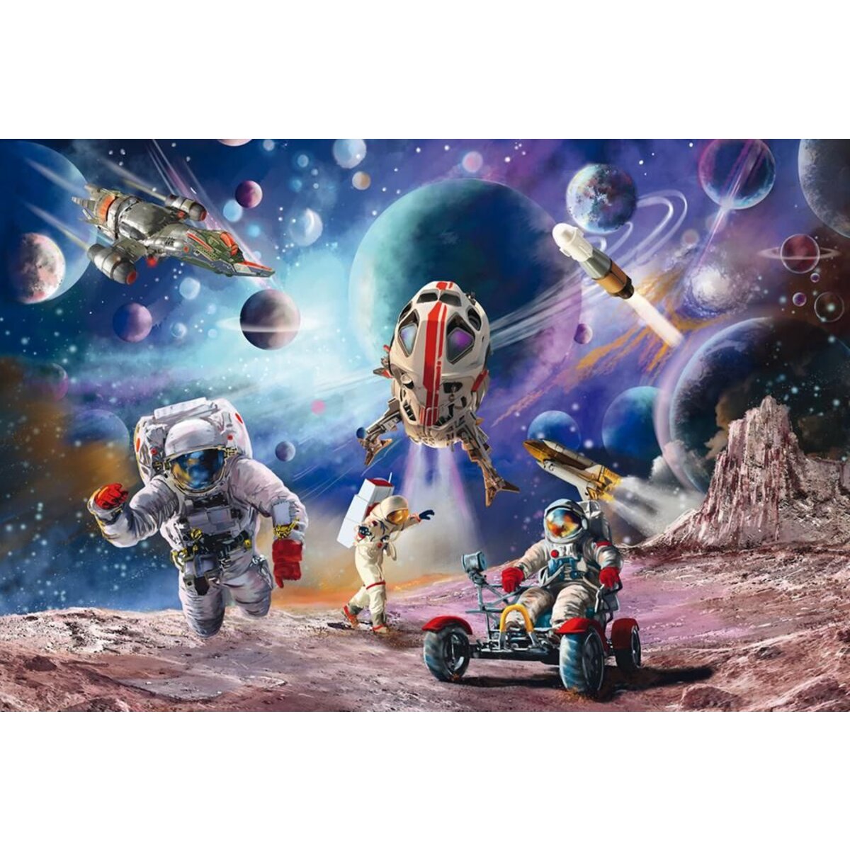 Schmidt Spiele Puzzle - Weltraummission, 200 Teile, Eco-Friendly Gras Kinderpuzzle