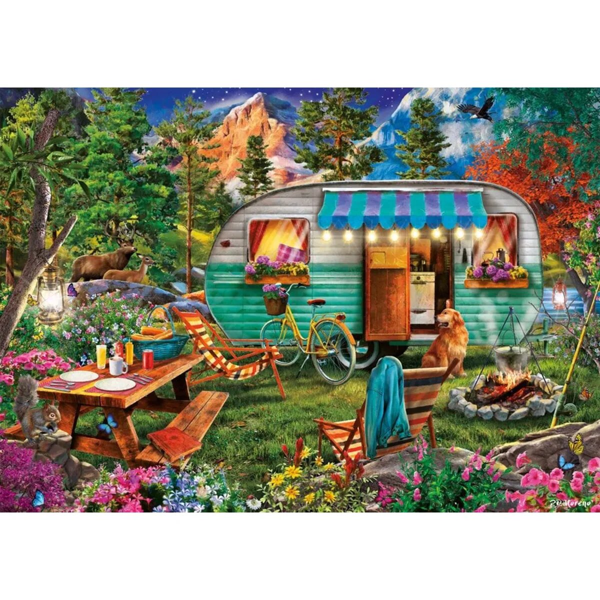 Schmidt Spiele Puzzle - Camper-Romantik, 500 Teile