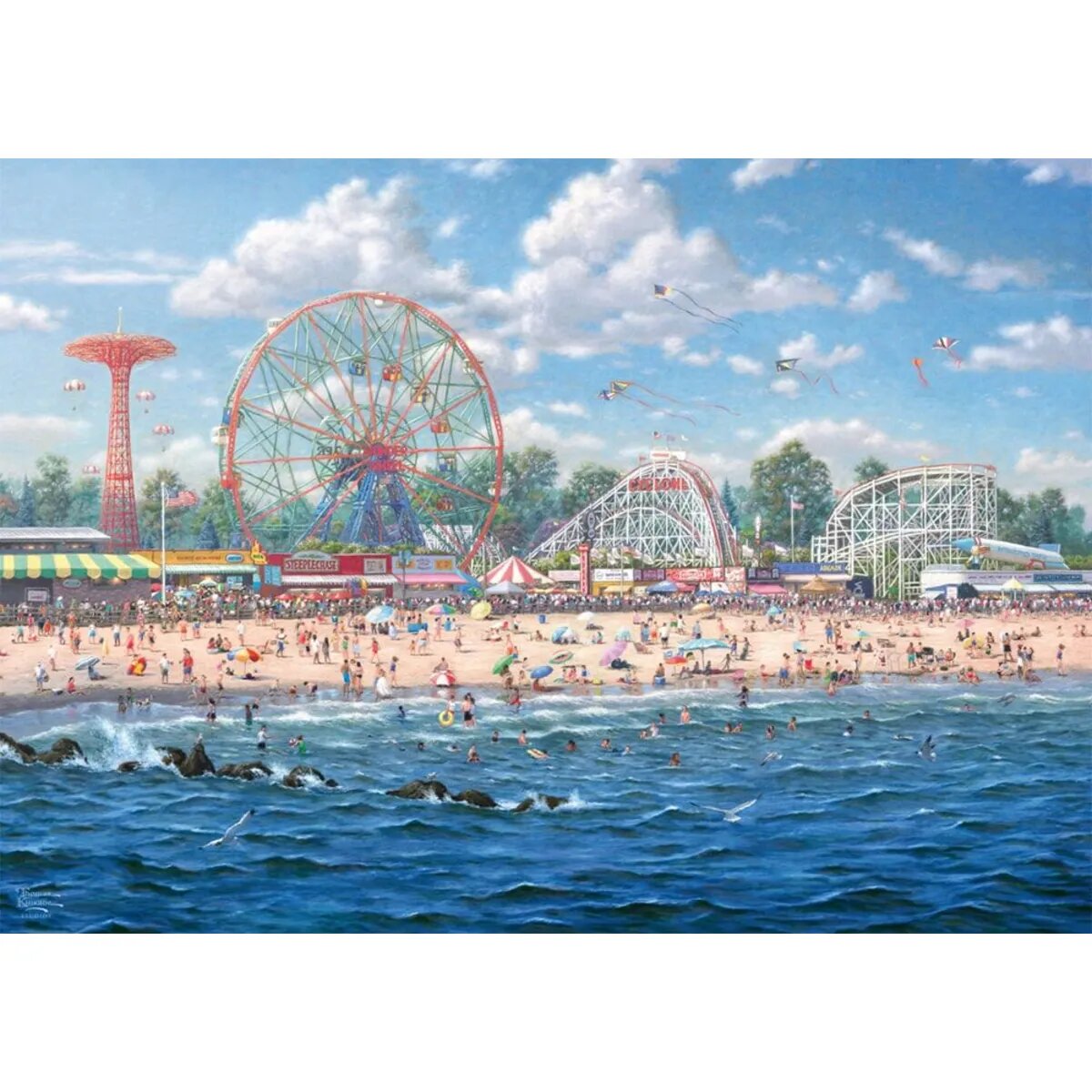 Schmidt Spiele Puzzle - Thomas Kinkade Studios: Coney Island, 1000 Teile