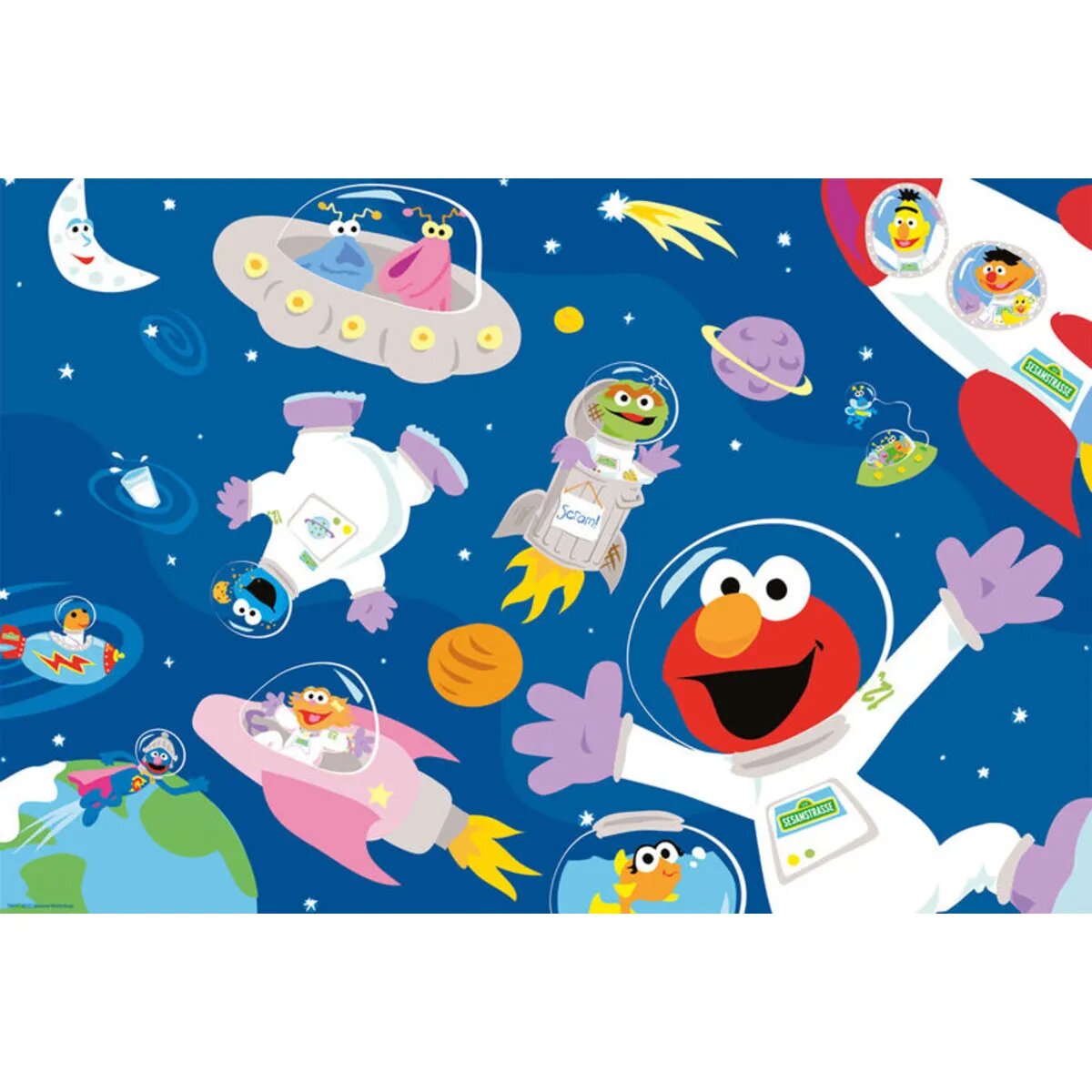 Schmidt Spiele Puzzle - Die Sesamstrasse: Im Weltall, 60 Teile