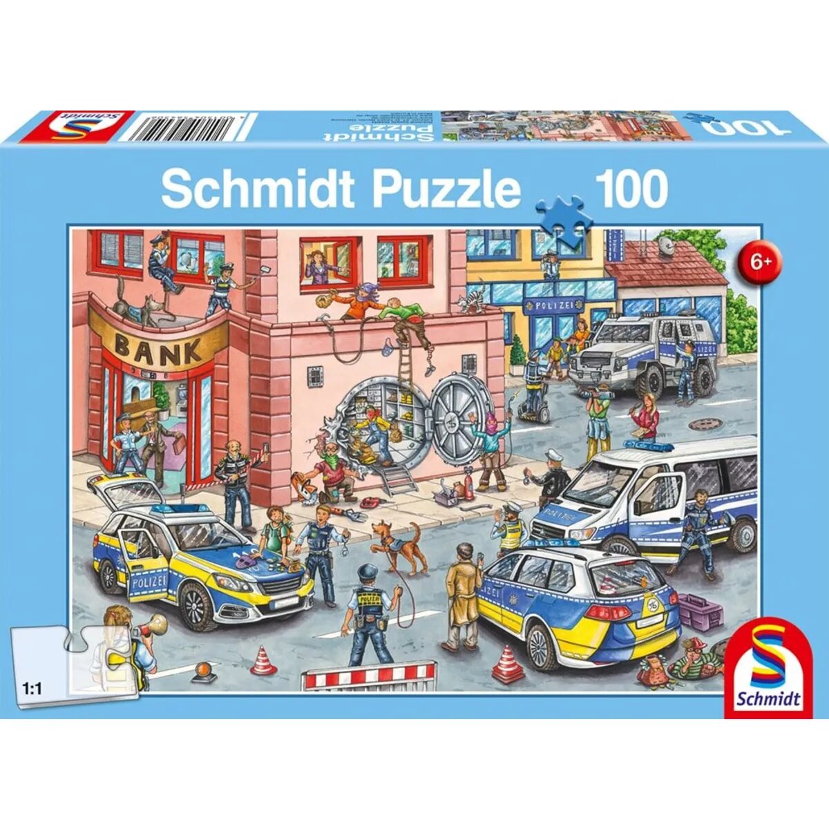Schmidt Spiele Puzzle - Polizeieinsatz, 100 Teile
