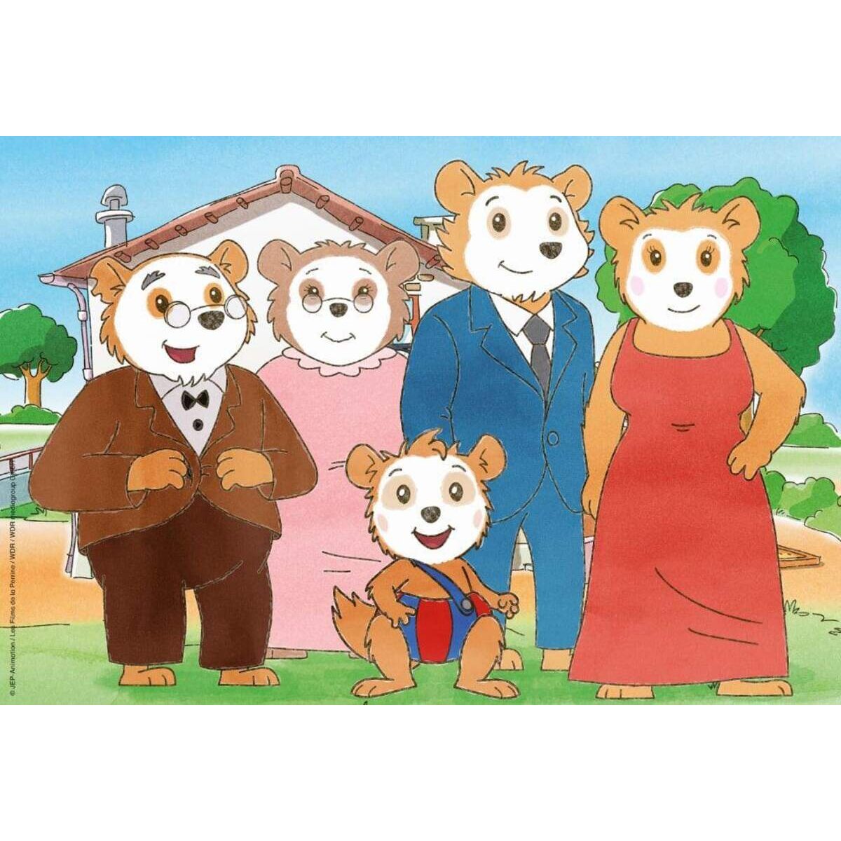 Schmidt Spiele Puzzle - Bobo Siebenschläfer: Freunde und Familie, 3x24 Teile