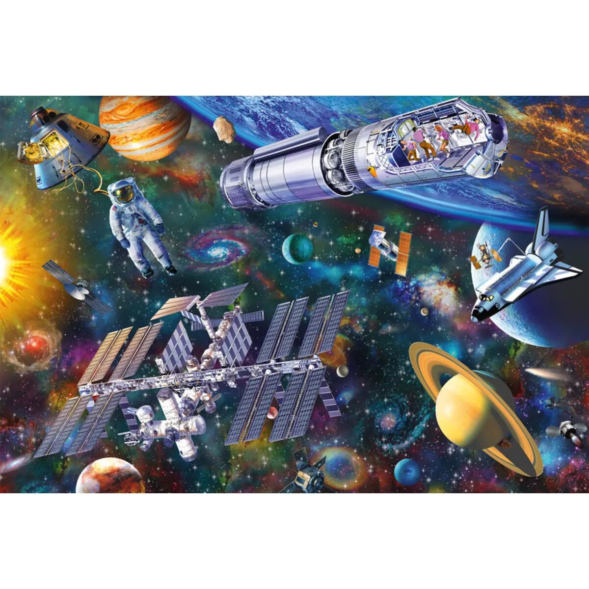 Schmidt Spiele Puzzle - Weltraumspaß, 100 Teile