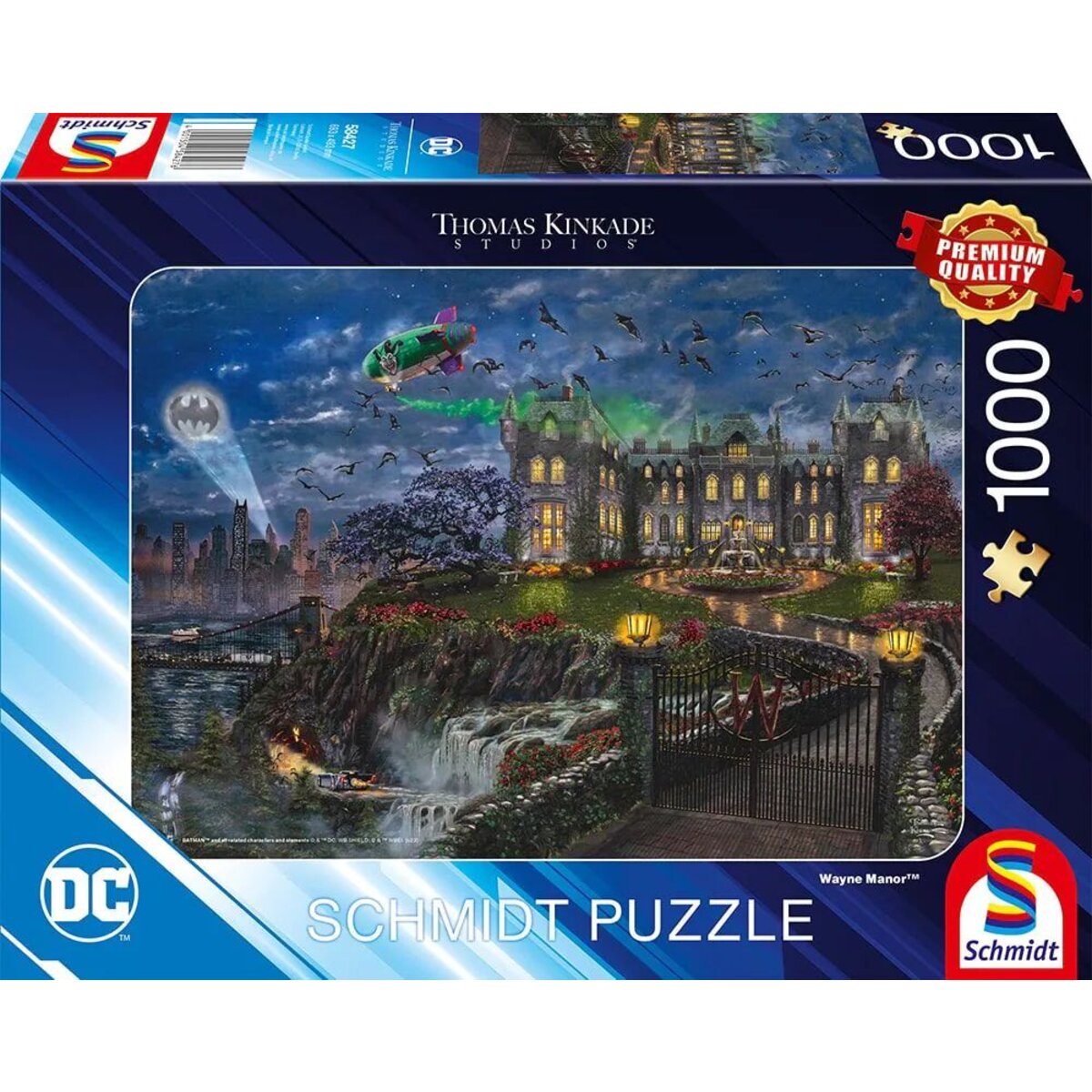 Schmidt Spiele Puzzle - Thomas Kinkade Studios: DC Comics, Warner Bros. - Wayne Manor™, 1.000 Teile
