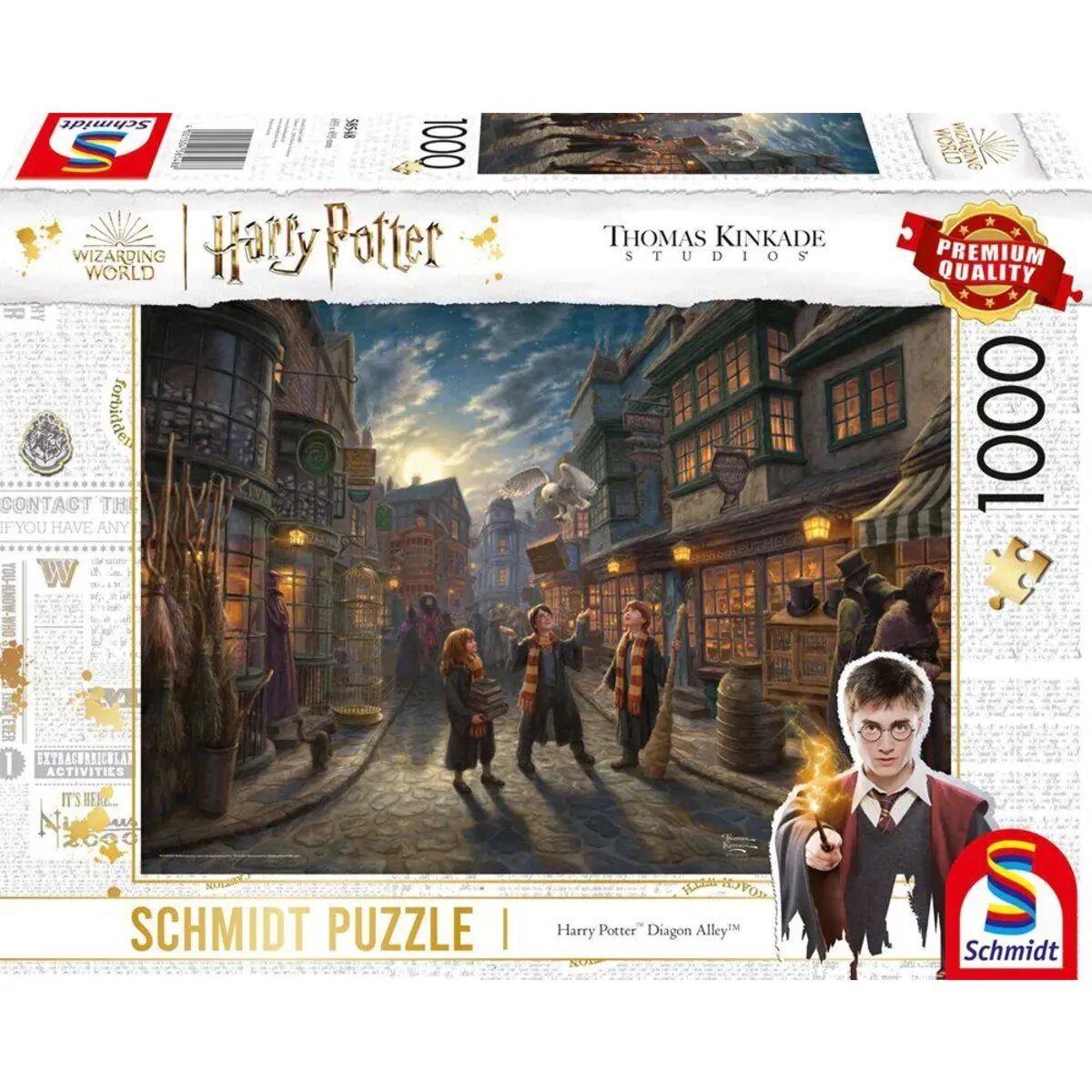 Schmidt Spiele Puzzle - Thomas Kinkade Studios: Harry Potter™ Diagon Alley™, 1000 Teile