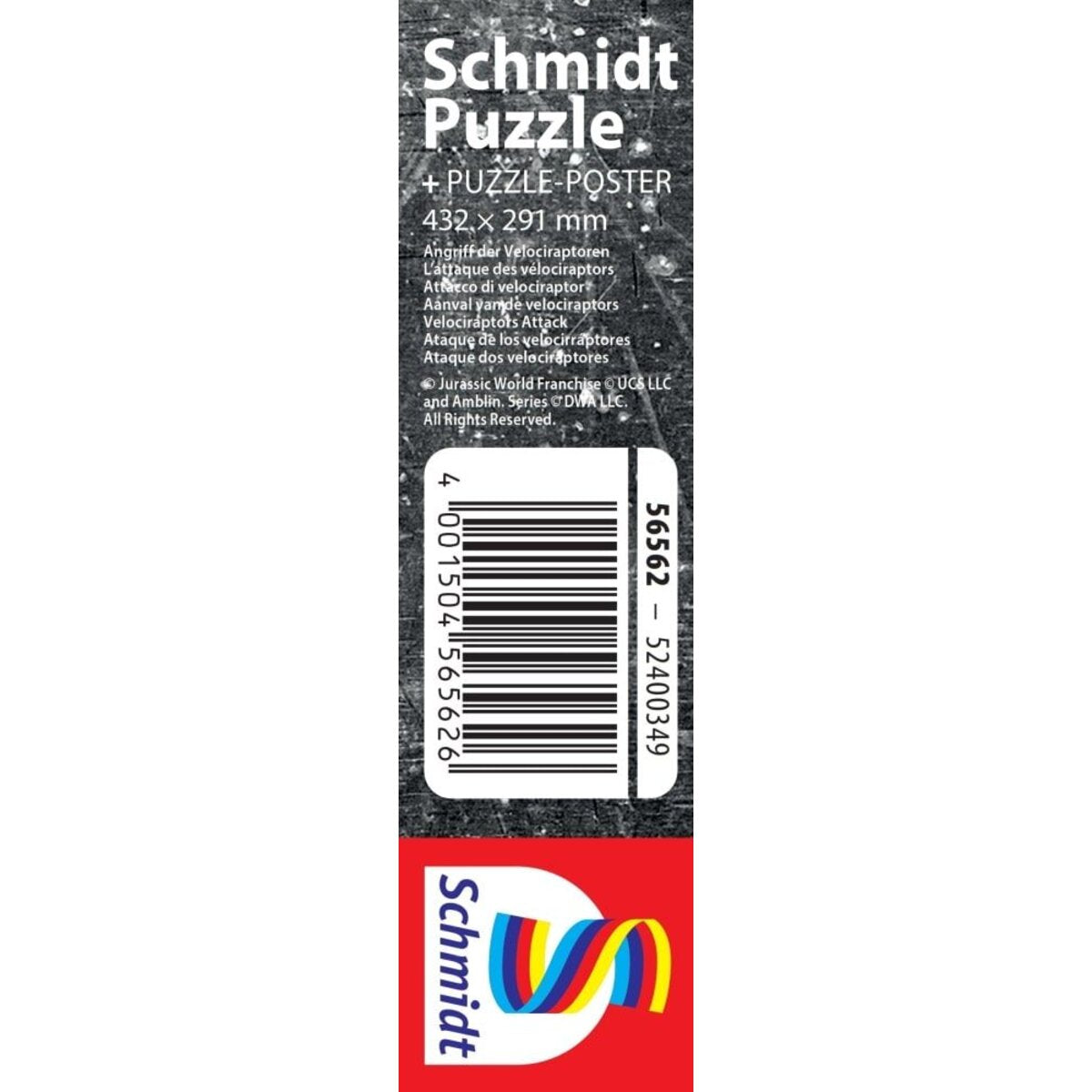 Schmidt Spiele Puzzle - Jurassic World: Chaos Theory - Angriff der Velociraptoren, 150 Teile, Eco-Friendly, Gras Kinderpuzzle