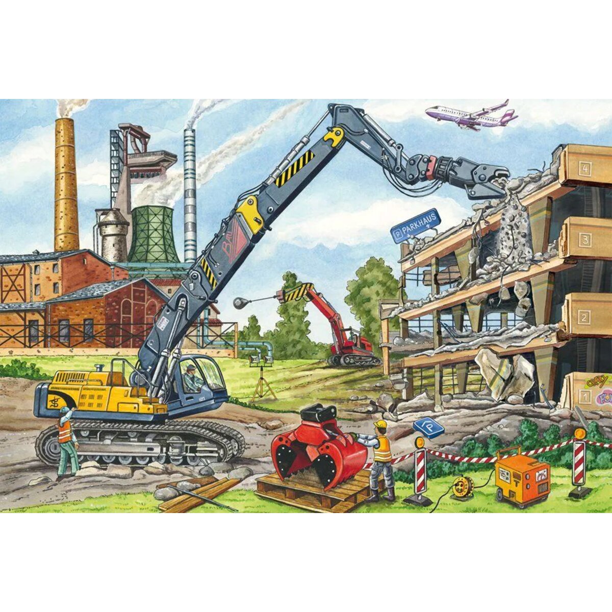 Schmidt Spiele Puzzle - Meine liebsten Baustellenfahrzeuge, 3 x 48 Teile