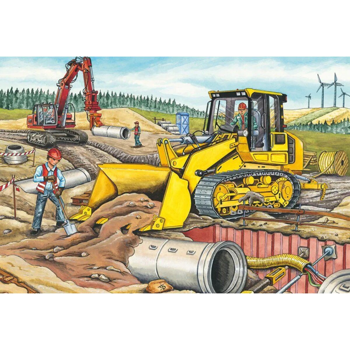 Schmidt Spiele Puzzle - Meine liebsten Baustellenfahrzeuge, 3 x 48 Teile