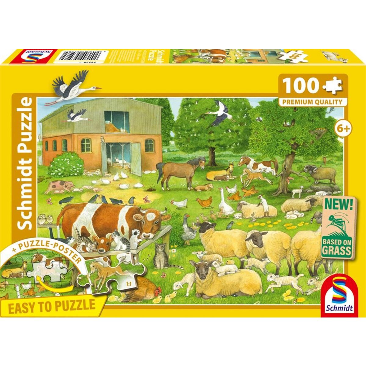 Schmidt Spiele Puzzle - Tierkinder auf dem Bauernhof - NEU