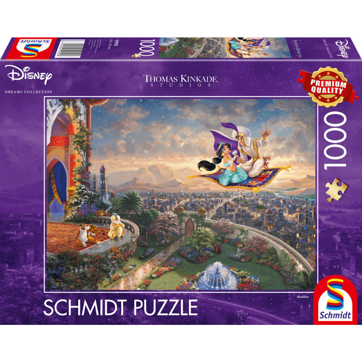 Schmidt Spiele Puzzle - Thomas Kinkade Disney, Aladdin, 1000 Teile
