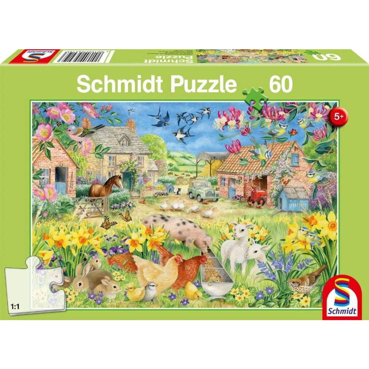Schmidt Spiele KinderPuzzle - Mein kleiner Bauernhof, 60 Teile