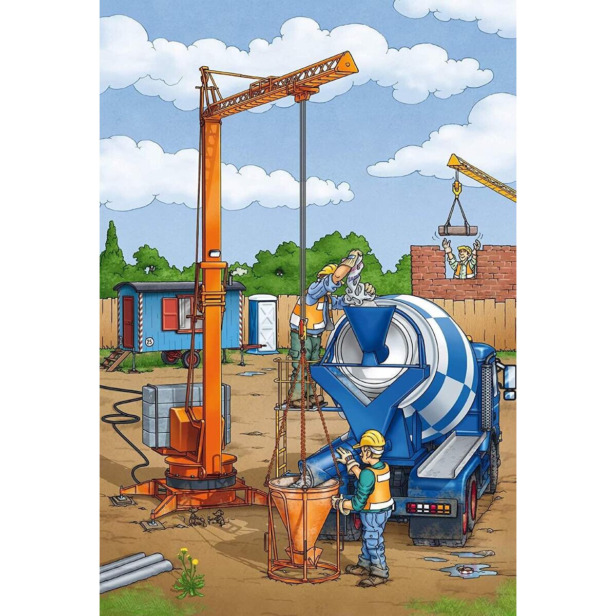 Schmidt Spiele KinderPuzzle -Auf der Baustelle, 3x 24 Teile