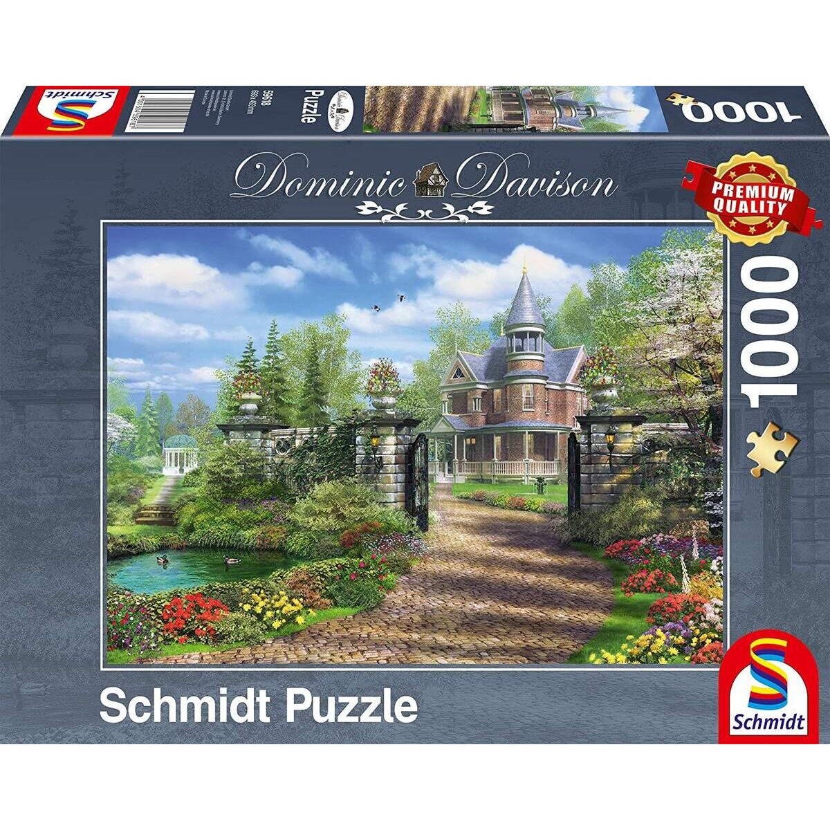 Schmidt Spiele Puzzle - Dominic Davison, Idyllisches Landgut, 1000 Teile
