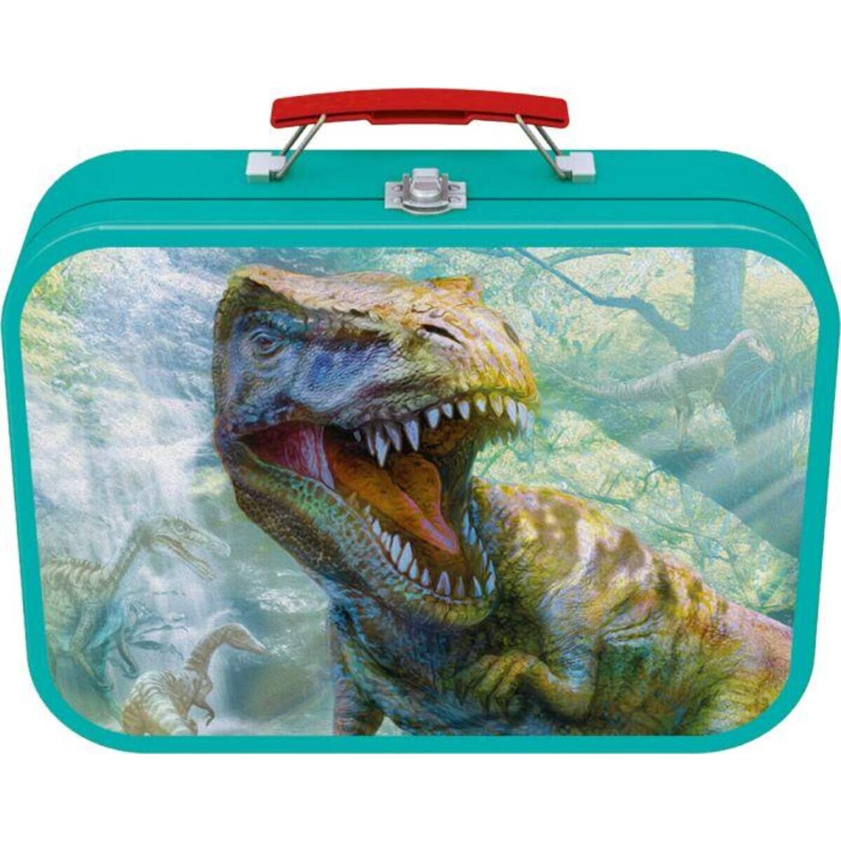 Schmidt Spiele Puzzle - Box im Metallkoffer Dinos, 4 Puzzle
