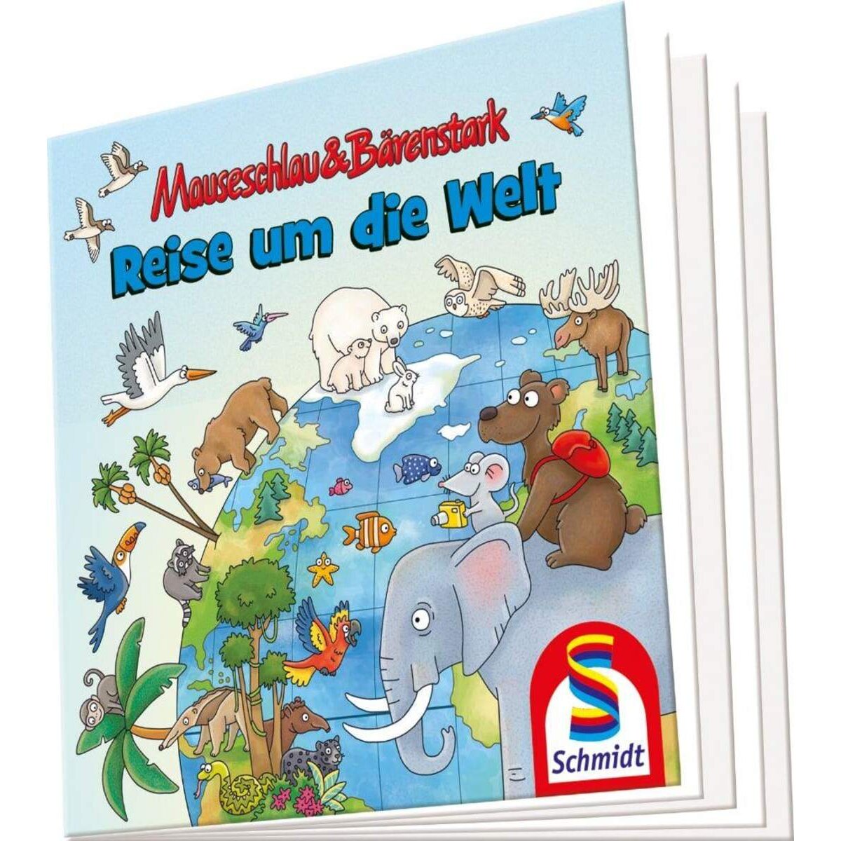 Schmidt Spiele KinderPuzzle - Reise um die Welt, 100 Teile, mit Add-on (Wissensbüchlein)