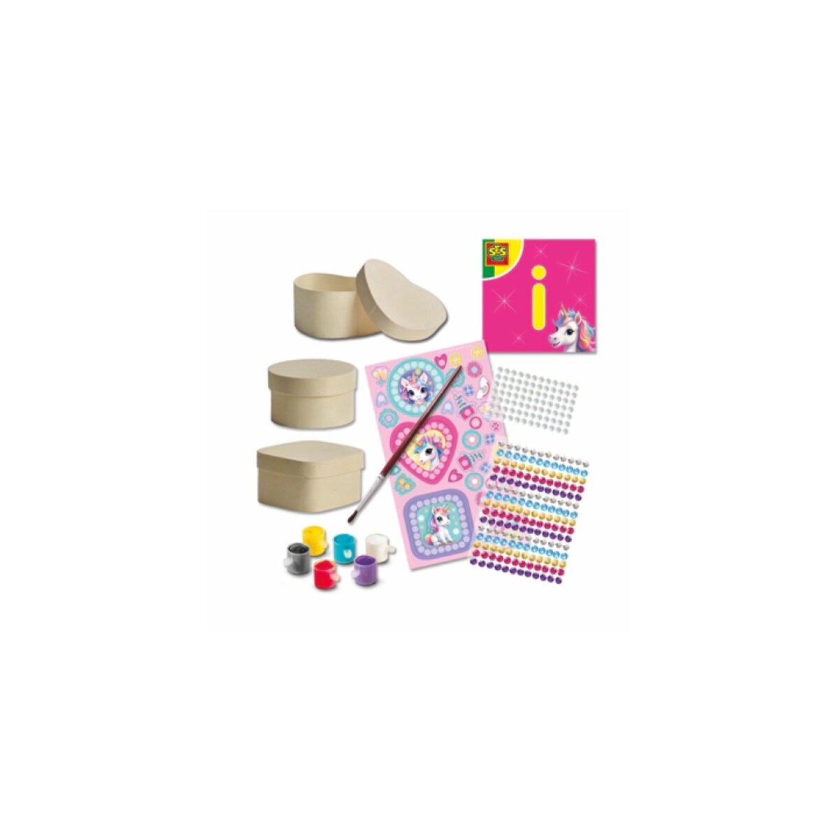 SES CREATIVE Bastelset Unicorn-Diamond Painting Schmuckkästchen