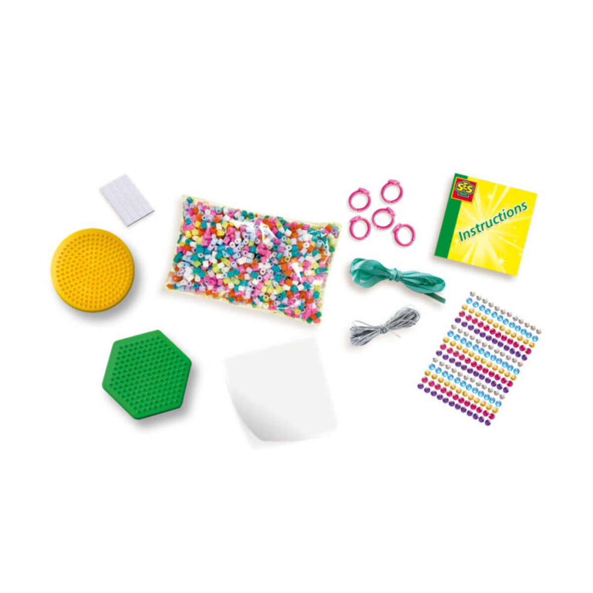 SES Creative Bügelperlen Diamantschmuck Schmetterlinge Herzen Fantasie-Motive