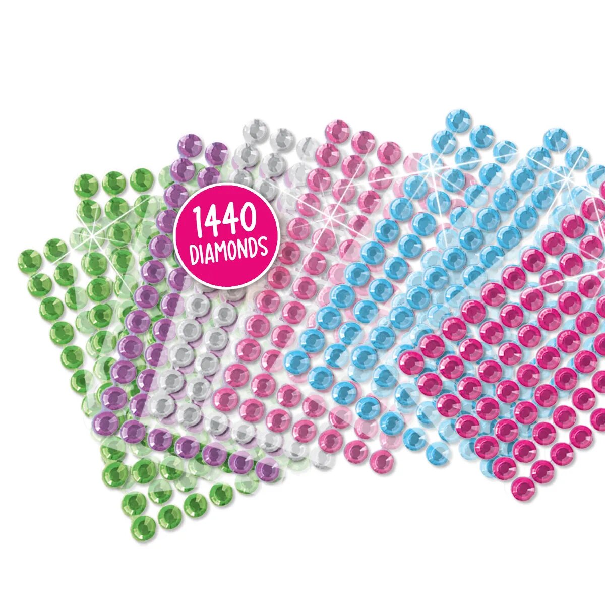 SES Creative Diamanten Mosaike - Fröhliche Tiere, enthält 4 Tiermotivkarten