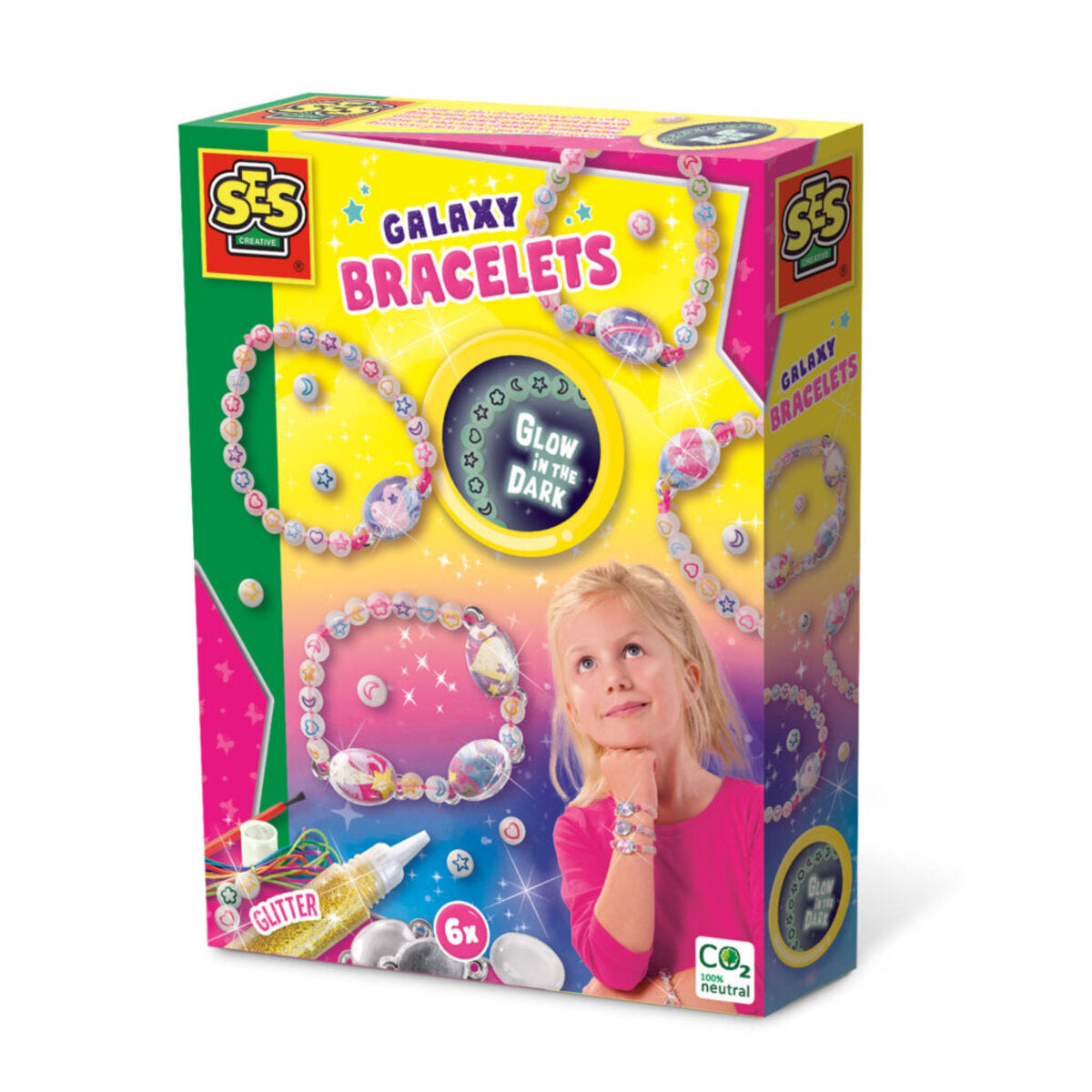 SES Creative Glow in the Dark Armbänder Galaxy