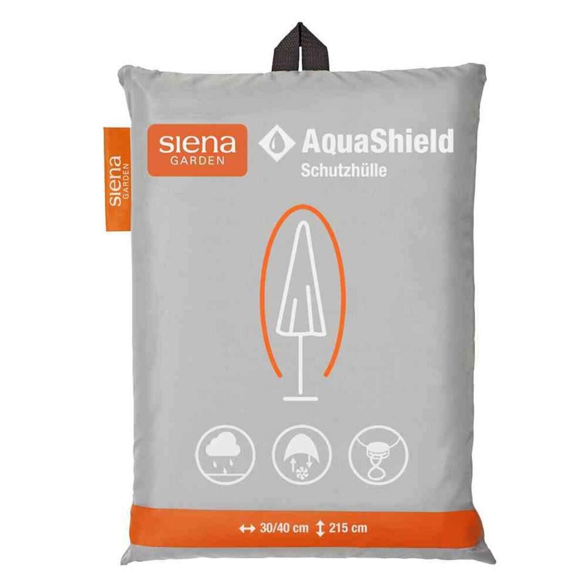 Siena Garden AquaShield Schirmhülle 30/40xH215 cmhellgrau, 100% Polyester