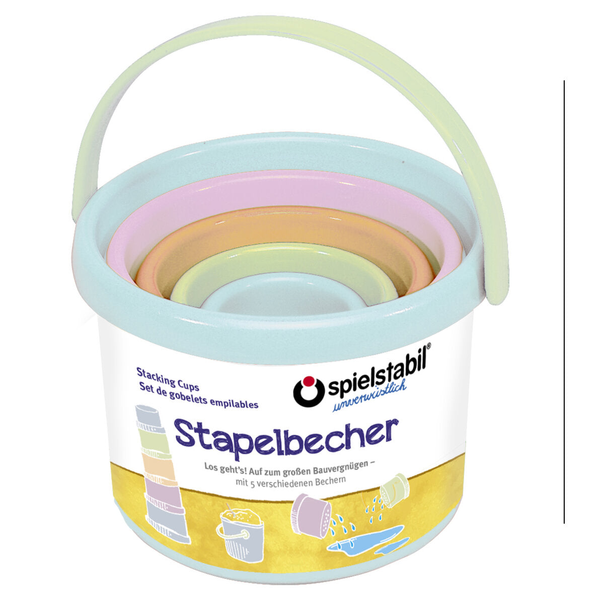 spielstabil Stapelbecher-Set pastell 5-teilig, 1 Stück