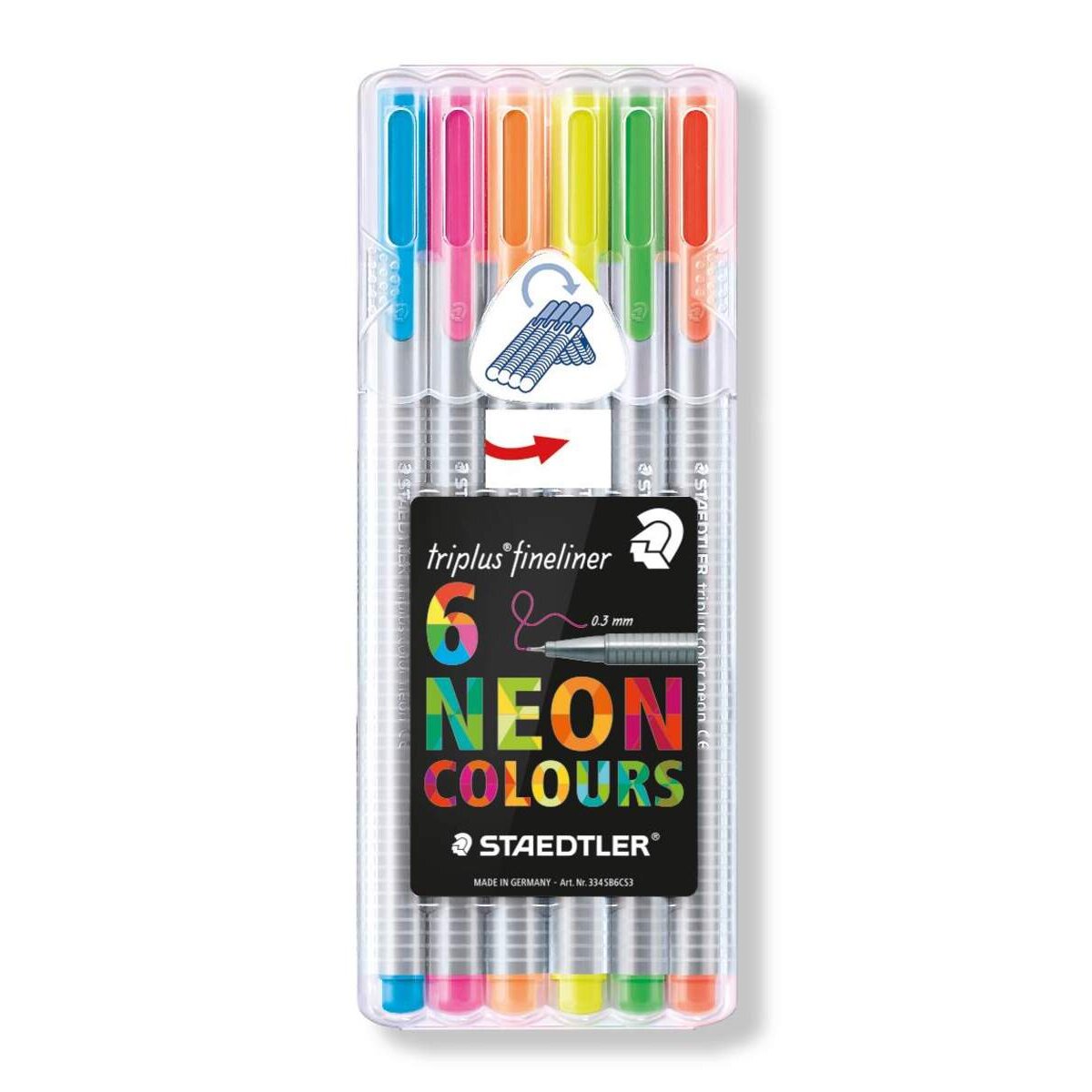 STAEDTLER® Fineliner triplus neon 6er Box