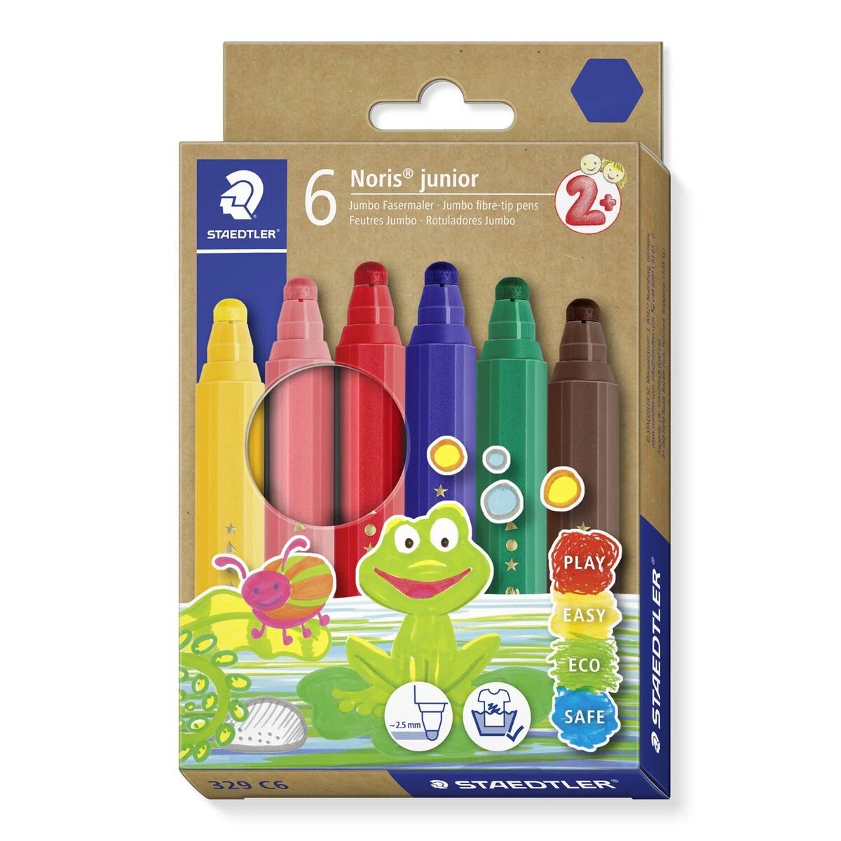 STAEDTLER® Noris® junior 329 Fasermaler, 6er Etui