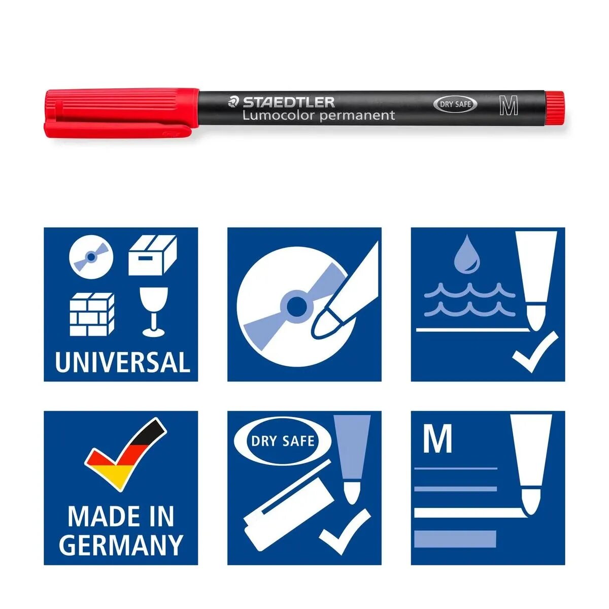 STAEDTLER® Lumocolor® permanent pen 317 Universalstift M, rot