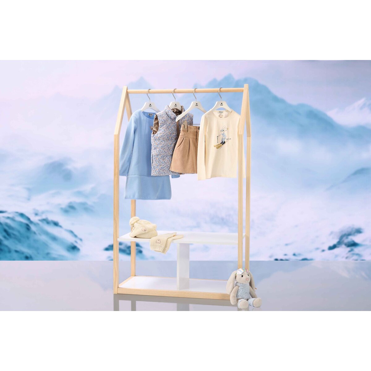 Steiff Skifahrer Hoppie Hase, 31 cm