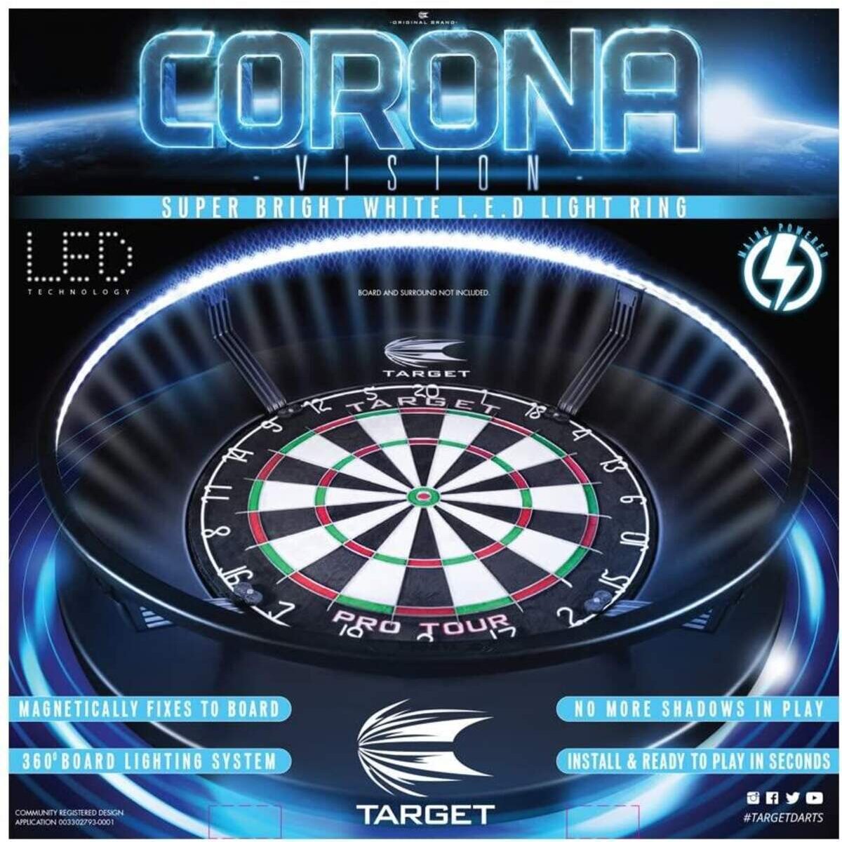 Target Darts Corona Vision Dartboard-Beleuchtungssystem