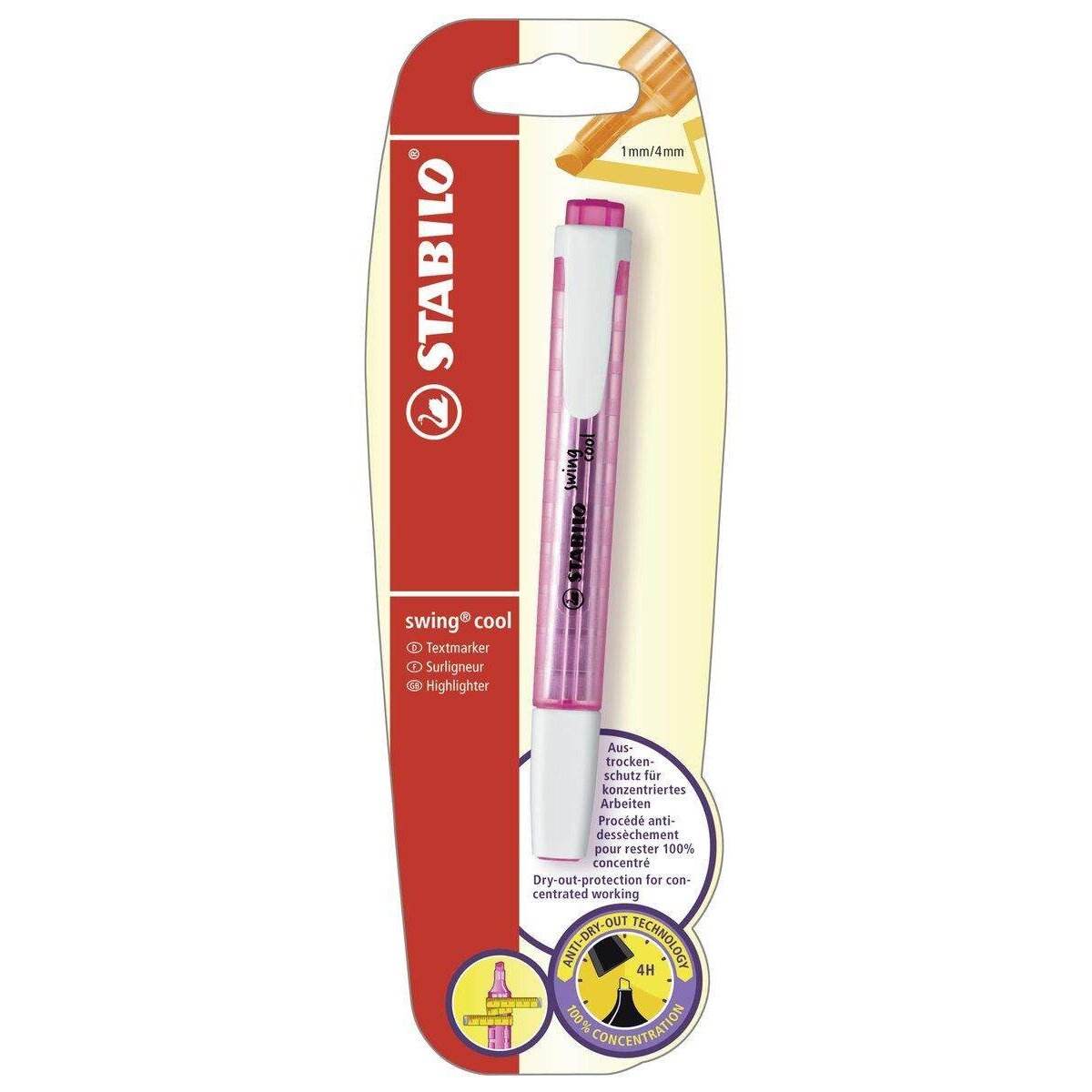 Textmarker - STABILO swing cool - Einzelstift - pink