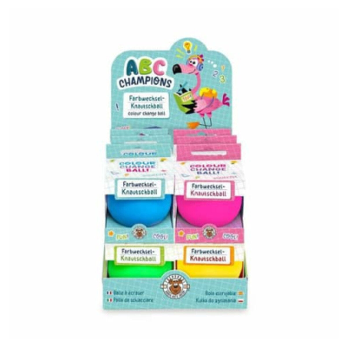 Trendhaus ABC-5 Colour Change Knautschball 5,5cm, 4-fach sortiert"