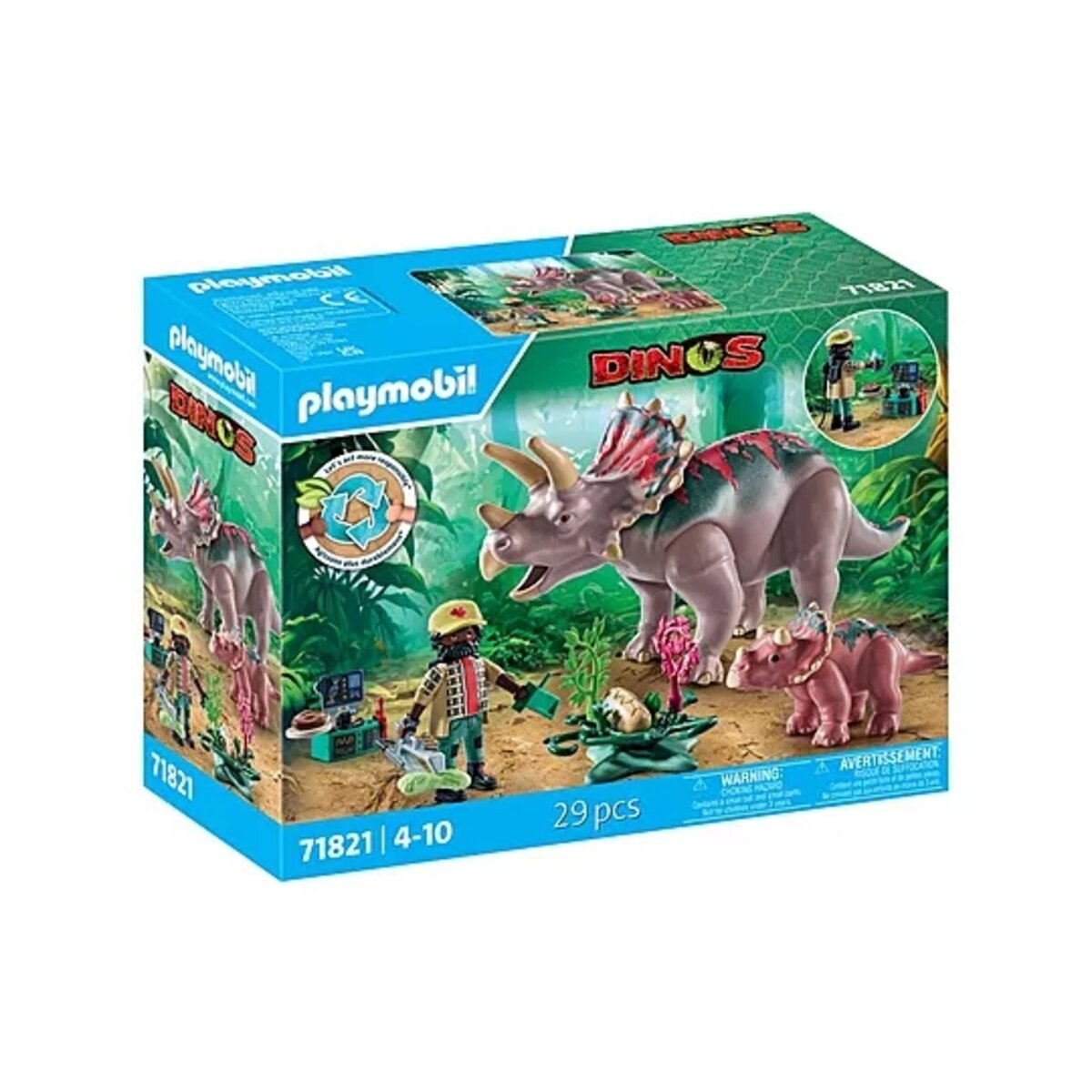 PLAYMOBIL® 71821 Dinos Triceratops mit Jungtier