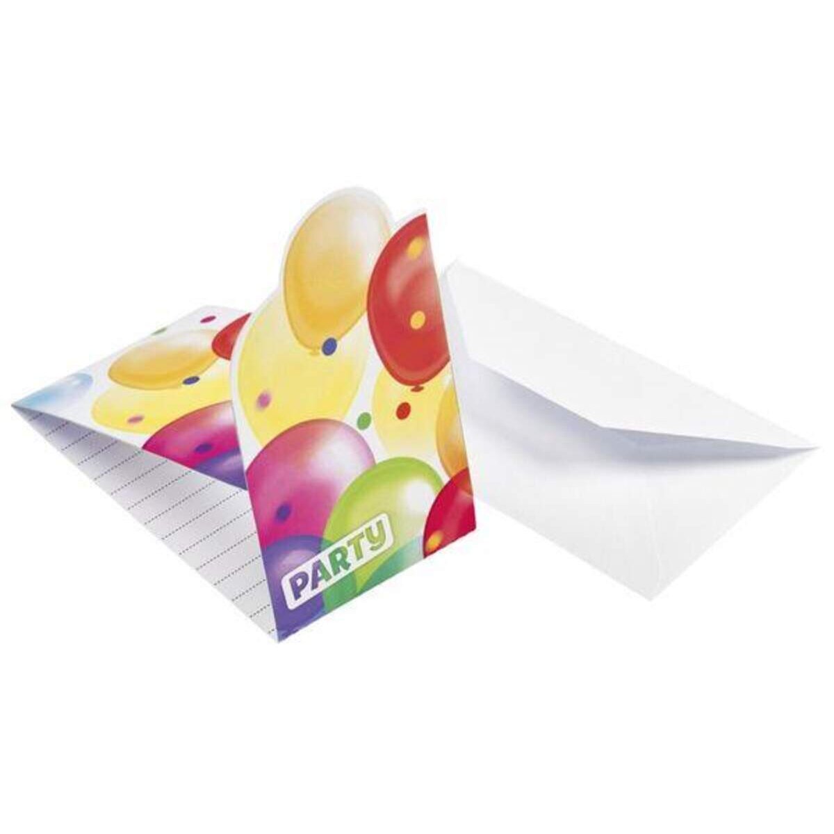 Amscan Einladungskarten Ballons 8 Stück