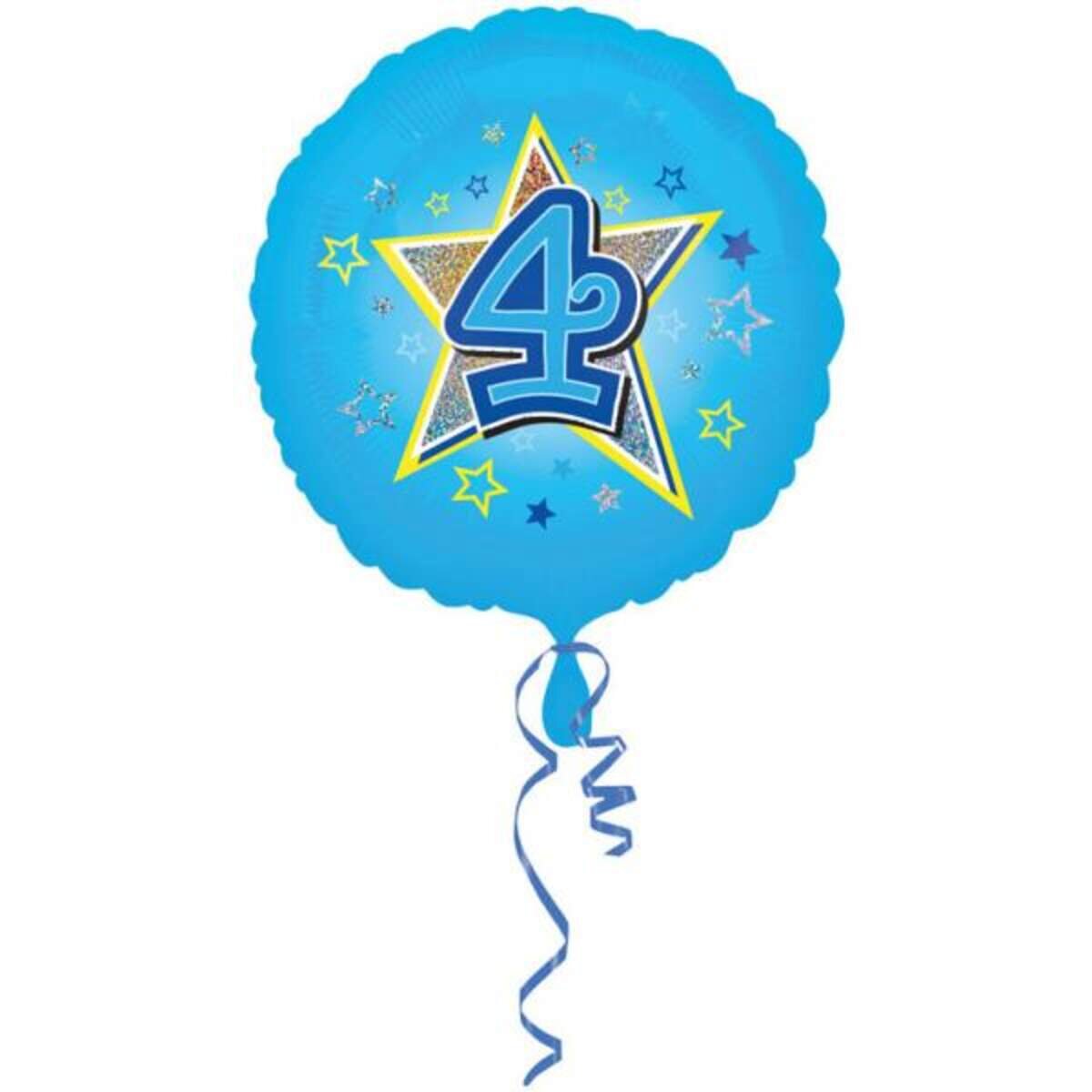 amscan Folienballon Blue Star 4 holographic