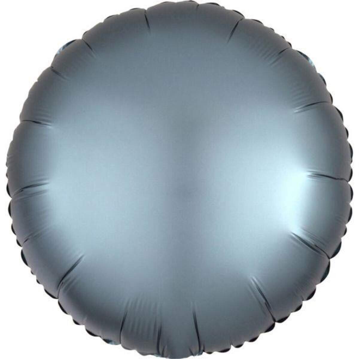 amscan Folienballon Rund Satin Luxe Steel Blue
