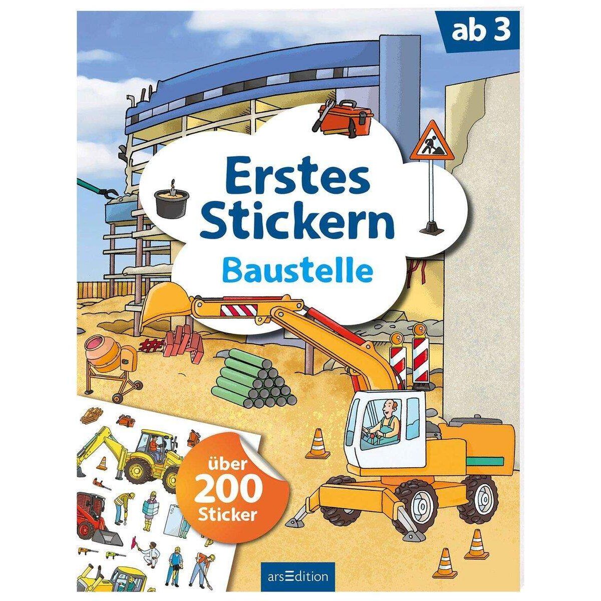 ars Edition Erstes Stickern Baustelle über 200 Sticker