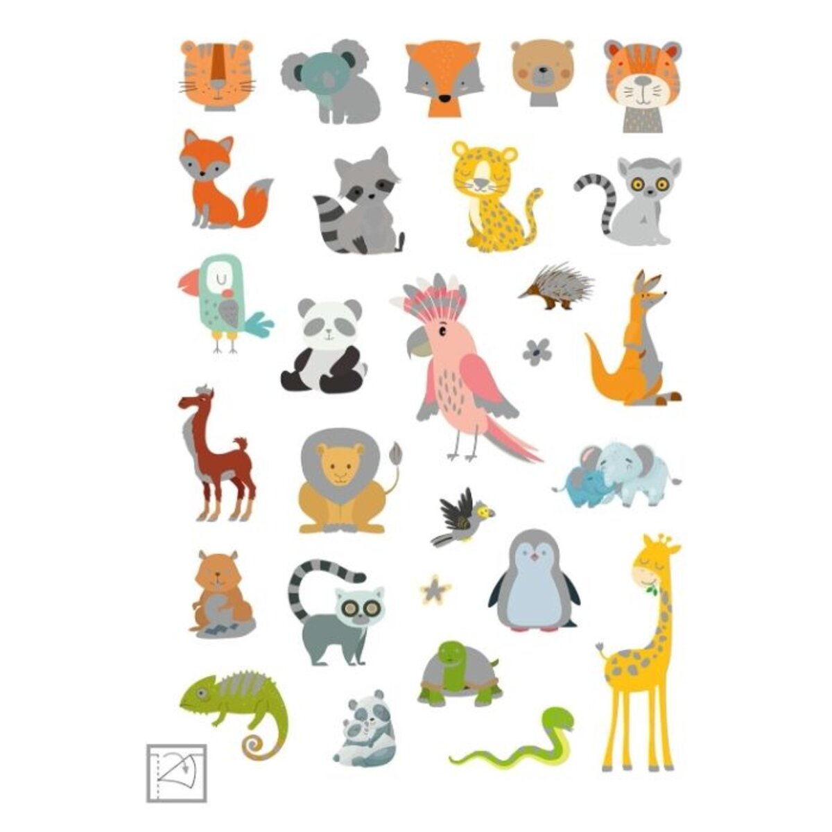 ars Edition Metallic-Sticker Wilde Tiere