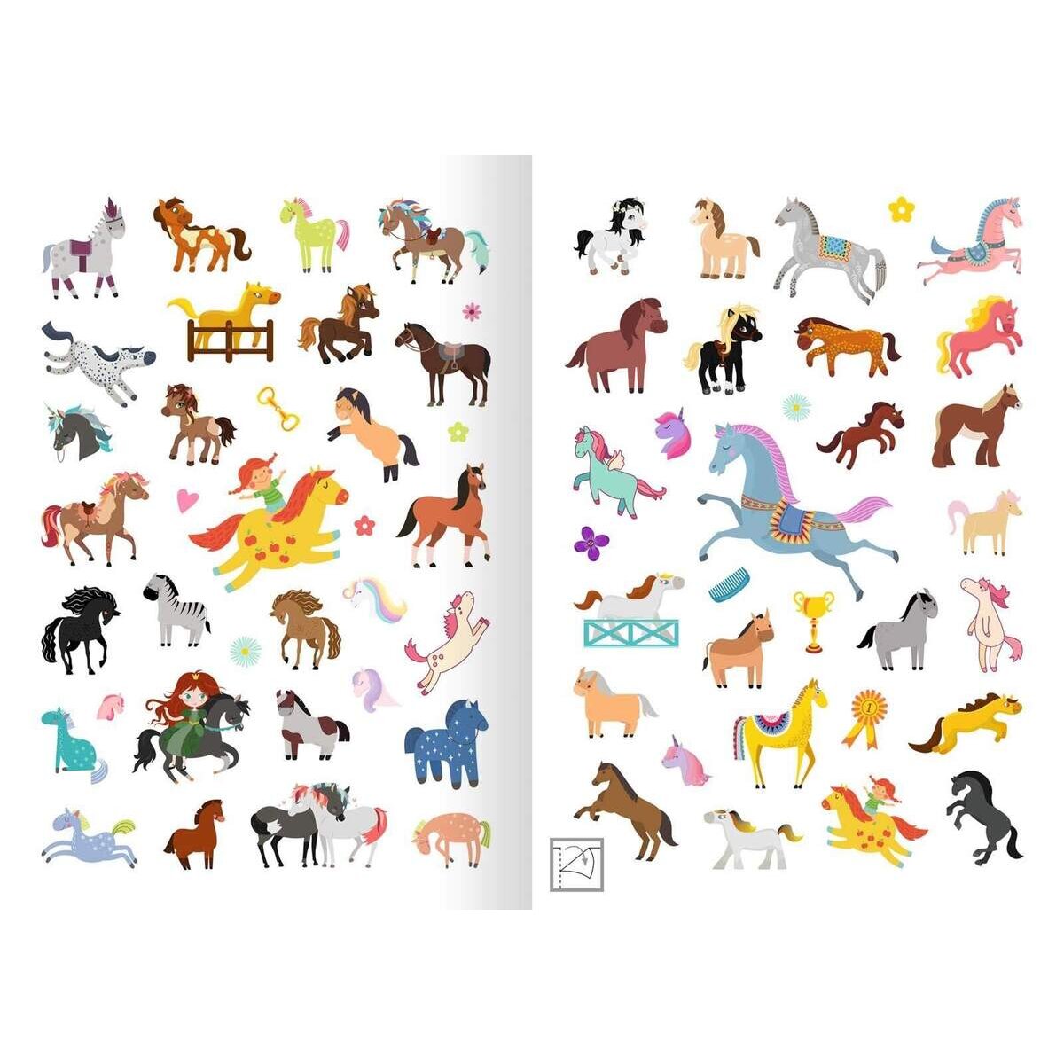 ars Edition Stickerheft Glitzerspaß Pferde Sticker