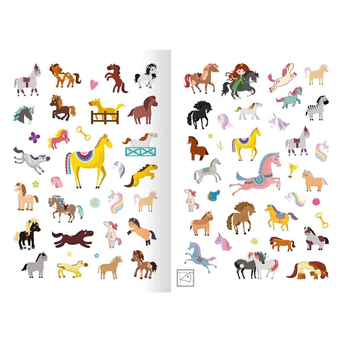 ars Edition Stickerheft Glitzerspaß Pferde Sticker