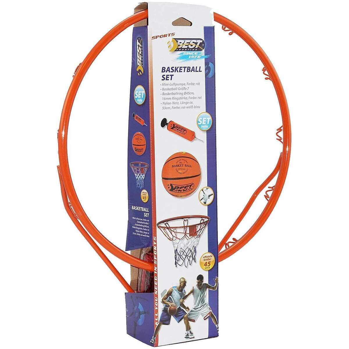 BEST Sporting Basketball Set aus Basketballkorb mit Ball und Pumpe