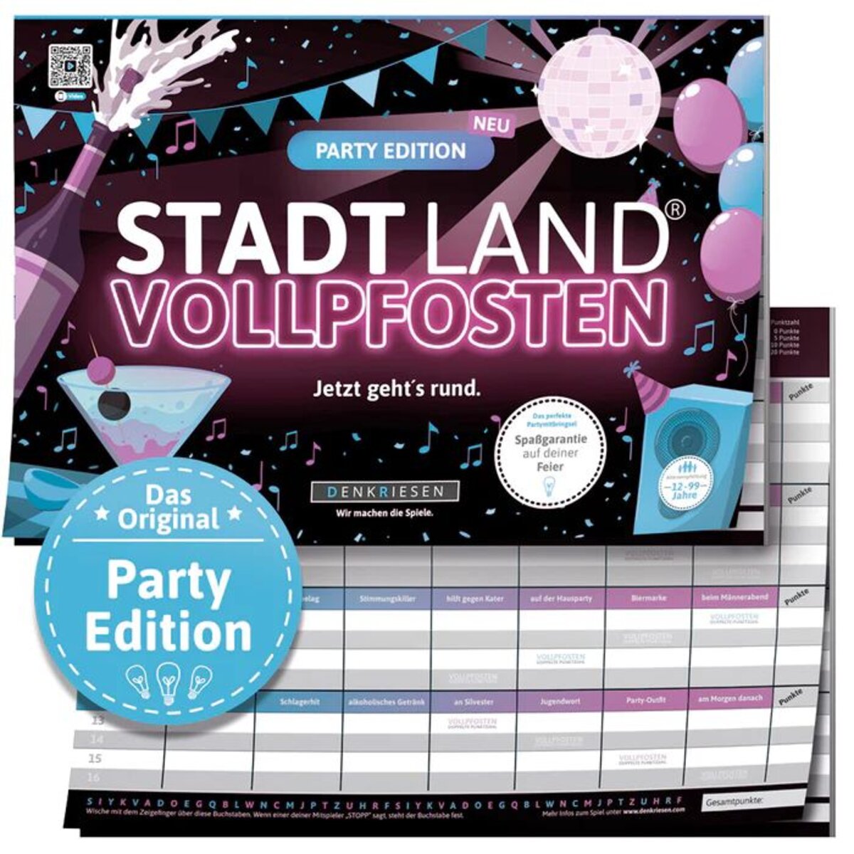 Denkriesen Stadt Land Vollpfosten - Party Edition "Jetzt gehts Rund"