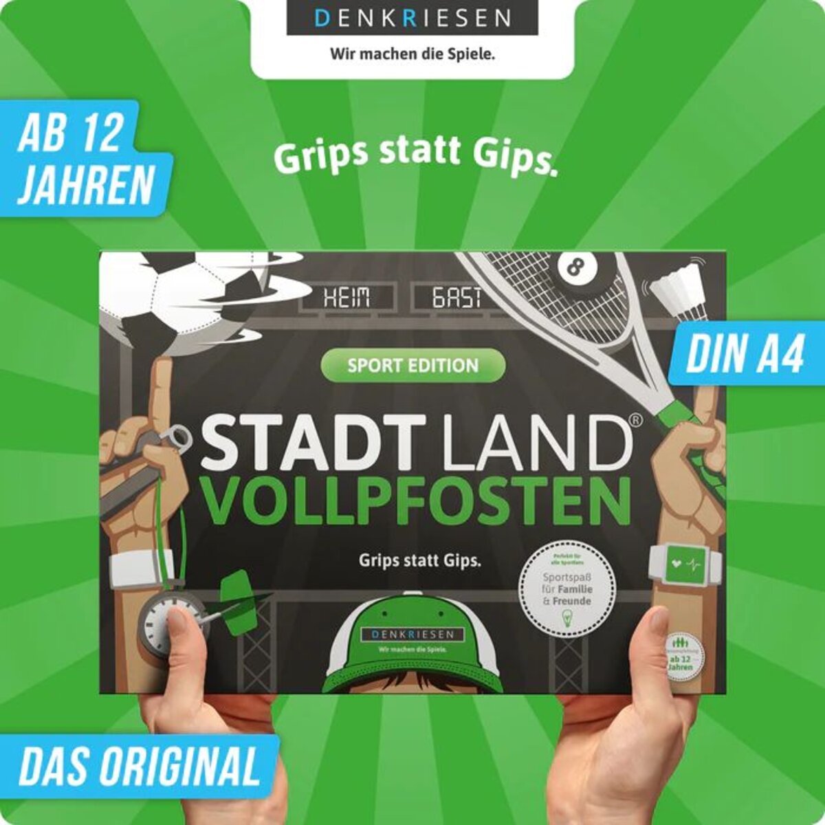 Denkriesen Stadt, Land, Vollpfosten - Sport Edition "Grips statt Gips"