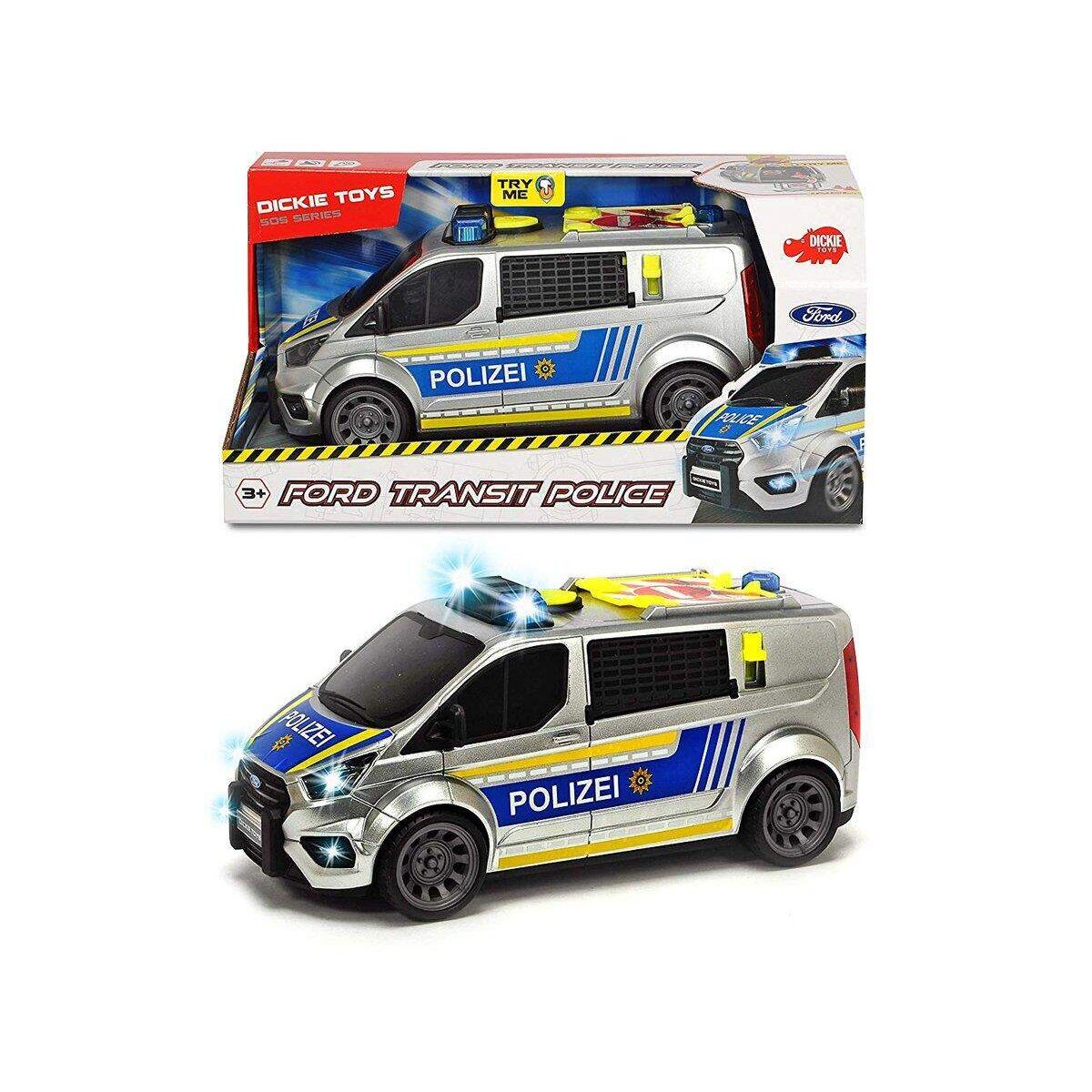 Dickie Toys Ford Transit dickie-dickie-police Bus 1:18, mit Licht und Sound