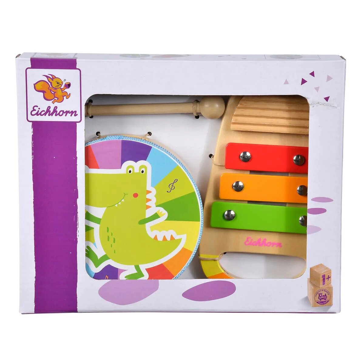 Eichhorn Musik Set Trommel und Xylo